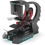 CBoss Bürostuhl, Spiel-Cockpit, Gaming-Stuhl, ergonomischer Bürostuhl, PC-Stuhl mit Massage-Lendenwirbelstütze, PU-Leder, hohe Rückenlehne mit Fußstü