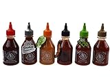 6er Set Sriracha Hot Chili Sauce versch. Sorten 6 x 200ml Chilli Soß