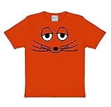 Logoshirt Die Sendung mit der Maus - Die Maus Gesicht Kinder T-Shirt - orange - Lizenziertes Originaldesign Lizenziertes Originaldesign, Größe 140/152, 10-12 J