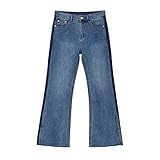 Fit Denim Jeans New Net Celebrities Jeans Herren Damen Paar Streetwear Vintage Mode Casual Hem Split Fork Flare Jeans Hosen Männlich Denim Hosen, 241, 27-32