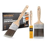 MAVIRAX® Malerpinsel Set 3 STK. - Hochwertige Lackierpinsel Profi - Lackpinsel für Lacke - Pinsel Lack Pinsel Set - Pinselset Maler Pinsel Holz Streichen - Pinsel Klarlack - Pinselset Lack