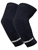 Ellenbogen Support Unterstützung Socke gegen Schmerzen für Calisthenics, Street Workout und Fitness, Schwarz, L