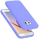 Cadorabo Hülle kompatibel mit Samsung Galaxy S6 in Liquid HELL LILA - Handyhülle aus flexiblem TPU Silikon - Silikonhülle Schutzhülle Ultra Slim Soft Back Cover Case Bump