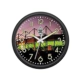 Borussia Mönchengladbach Wanduhr | Mit deinem Verein hast du stets die Zeit im Blick! | Wanduhr mit Stadion-Motiv und nachleuchtenden Elementen | Hingucker bei Tag und Nacht [schwarz]