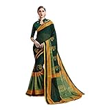 Indian Printed Georgette Saree Sari mit Bluse Stück traditionelle Designer Bollywood ethnische Kleidung Kleid für Frauen Casual Wear Women Muslim Kaftan Hijab Burqua Ethnic 8646