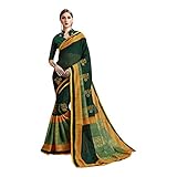 Indian Printed Georgette Saree Sari mit Bluse Stück traditionelle Designer Bollywood ethnische Kleidung Kleid für Frauen Casual Wear Women Muslim Kaftan Hijab Burqua Ethnic 8646