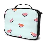 NMTUHAO Wassermelone Kosmetiktasche Kosmetik Aufbewahrungstasche Reise Kosmetiktasche Große Kapazität Kosmetiktasche, Schwarz , Einheitsgröße, Taschenorg