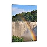 VOUERD Kein Rahmen Poster und Drucke 60X90cm Waterfall Rainbow T