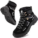 SUADEX Sicherheitsschuhe Herren Arbeitsschuhe S3 Sportlich Leicht Herren Sicherheitsstiefel Anti-Perforations mit Stahlkappe Schuhe,1 Schwarz,42EU