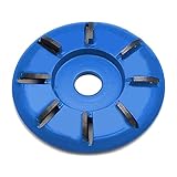 SSXPNJALQ Holz Turbo Carving Disc (Kurve, Blau) in 8 Zähne Winkelschleifscheibe Frässchneiderwerkzeug FIT Für Winkelschleifer Anhang (Color : Blue)