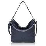 CASAdiNOVA HERBSTANGEBOT - Umhängetasche Gross - Lederimitat - Shopper Damen Blau - Handtasche XXL Designer Schultertasche Hobo Bag Groß mit verstellbaren S