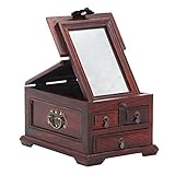 Schmuckschatulle Chunlan Holz Schmuck Aufbewahrungsbox Faltbare große Aufbewahrungsbox (größe : 17 * 11.5 * 8cm)