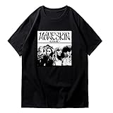 Maneskin T Shirt 2021 Summer Fashion Men Casual Hip Hop Black Cotton T-Shirt Male Harajuku Kawaii Top Tees Shirts Vintage T