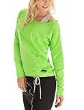 WINSHAPE Damen Longsleeve Freizeit Sport Dance Fitness, apfelgrün, M