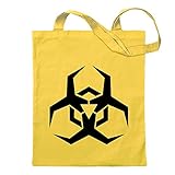 Kiwistar Biohazard Symbol Clipart Tragetasche Baumwolltasche Stoffbeutel Umhängetasche Langer Henk