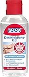 SOS Desinfektions-Gel mit 80 Vol.-% Ethanol, 1 x 50 ml, Handdesinfektion gegen 99,99% der Bakterien, Pilze und Viren in 30 Sekunden, Desinfektionsmittel für unterweg