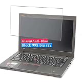 Vaxson Anti Blaulicht Panzerglasfolie, kompatibel mit lenovo Thinkpad L450 LAPTOP 14' Sichtbarer Bereich, Panzerglas Schutzfolie Displayschutzfolie N