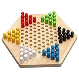 YBLOC Holz-Chinesische Dame Brettspiel,Kinder Dame Früherziehung Intellektuelles Spielzeug,Holzspiele Dame Spiel für Kinder Erwachsene F