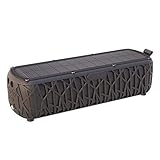 NCRD Wasserdichter tragbarer Bluetooth-Lautsprecher, tragbarer Bluetooth-Lautsprecher im Freien Solarwasserdichte Smart Wireless Audio Bluetooth 4.0 High Fidelity Lautsprecher (Color : Black)