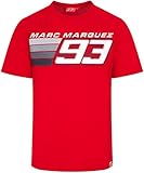 MM93 Offizielles MotoGP Stripe 93 T-Shirt - Rot - XXL