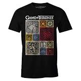 Game of Thrones Herren T-Shirt Häuser Wappen Baumwolle schwarz - M