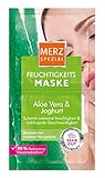 Merz Spezial Feuchtigkeits-Maske – Gesichtsmaske mit Aloe Vera, Joghurt, Panthenol & Hyaluronsäure – Verbessert die Hautelastizität – 2 x 7