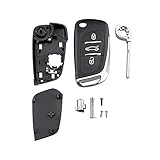 YFQH Passform für 3 Tasten Auto Key FOB Case Shell Ersatz Flip Faltes Remote Cover Case mit HU83 Blade Fit für Citroen C2 C3 C4 C4 C6 C6 C8 VA2