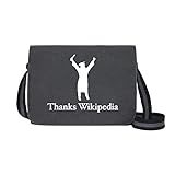 Thanks Wikipedia - Umhängetasche Messenger Bag für Geeks und Nerds mit 5 Fächern - 15.6 Zoll, Schw