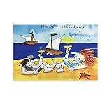 Udo Lindenberg – Happy Holidays Sylt Home Leinwandbild, Wandkunst, Dekoration, Poster, 30 x 45