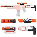 Upgrade Zubehör Set für Nerf, Schalldämpfer Vohrrohr Adapter Zielfernrohr Rifle Butt für Stryfe/Modulus IonFire/Motorized/Modulus ECS-10 Series B