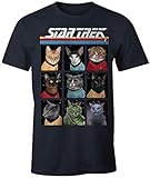 cotton division Herren MESTSPOTS113 T-Shirt, Blau meliert, L