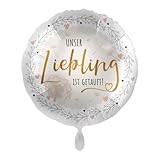 paduTec Folienballon - Unser Liebling ist getauft! - geeignet zur Befüllung mit Helium Gas oder Luft - Europäische Premiumqualität - Taufe , Ballon, Luftb