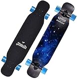SLM-max Kinder Skateboard Fahren,Skateboard Penny Board Skateboard für Kinder Sternenhimmel 42' Komplett Double Warped Skateboard Brush Street Cruiser Für T