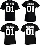 Herren T-Shirt Modell King - Schwarz L