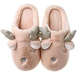 Perferct Men Slippers Size 9-Plush Fleece Lined House Shoes -Gifts for Men-Children's Slippers, Male and Female Cartoon Parent-Child Plush Waterproof Slippers,A,29-30