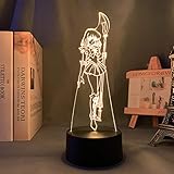 3D Illusion LED Nachtlicht Anime 3d Lampe Sailor Moon Led Night Light für Kinder Mädchen Bedroom Decor manga Lamp Cool Birthday Gift toy Tischlampe 7 Farben touch LUOXI