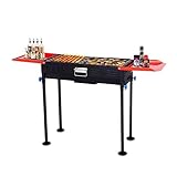 GAOJINXIURZ Holzkohle Edelstahl Raucher Charcoal Grill Folding Portable for 5-10 Personen Familie Garten Kochen im Freien Wandern Picknick Camping-Party