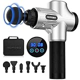 HOPOSO Massagepistole, Muskelmassagegerät zur Linderung von Schmerzen und Steifheit,30 Geschwindigkeitsstufen mit 6 Massageköp