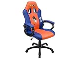 Gaming Schalensitz - Gamer-Sessel mit ergonomischem Sitz - Drehbarer Büro-Spielsessel – Offiziell lizenz DBZ Dragon Ball Super - San Goku orange und b