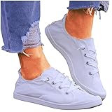 Geilisungren Damen Turnschuhe Slip-On Sneaker Wanderschuhe Schnürsneaker Atmungsaktiv Mesh Sportschuhe Laufschuhe Leichte Straßenlaufschuhe Outdoor Walking Sneakers F