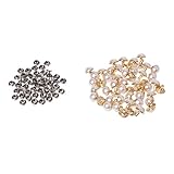 GUMEI 100x Kunstperlen mit Nieten Nieten Nieten Ledertasche Schuhe Kleidung Handwerk Dek