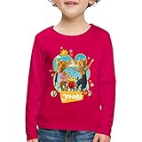 JoNaLu Jo Naya Und Lu Tanzen Auf Der Wiese Kinder Premium Langarmshirt, 98-104, Dunkles Pink