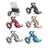 QSCTYG Fahrrad Handyhalter Metallrad Telefon Halter Aluminiumlegierung Anti-Slip Motorrad Halterung Clip Universal Fahrrad Telefonständer for alle Smartphones (Color : Blue Rotatable)