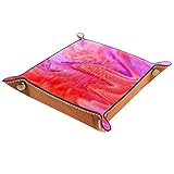 Kleine Aufbewahrungsbox,Herren-Valet-Tablett,abstrakte Flüssigkeiten,Leder Catchall Organizer für Coin Box Key Schmuck