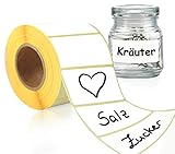 LEANDER DESIGN® 1000 Etiketten selbstklebend 6x3 cm – praktische Aufkleber zum beschriften – Gefrieretiketten und Tiefkühletiketten – Klebeetiketten für Haushalt, Büro, Küche und M