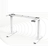 SportPlus Höhenverstellbarer Schreibtisch Elektrisch Verstellbarer Tisch für Büro, Homeoffice, Memory-Steuerung, Bewegungserinnerung, Anti-Kollisions-Schutz (62-127 cm Höhe, Weiß)