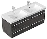 emotion Badmöbel mit Villeroy & Boch Subway 2.0 Waschbecken 130 cm B anthrazit g