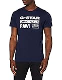 G-STAR RAW Herren T-Shirt Graphic 8 Round Neck', Blau (Sartho Blue 6067), XX-Larg