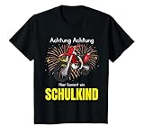 Kinder Cooles Achtung hier kommt ein Schulkind Motorrad Bike T-S