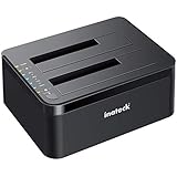 Inateck USB 3.0 Dockingstation, SATA Dual-Schacht Docking, Offline-Klonen unterstützt, Schwarz – SA02002